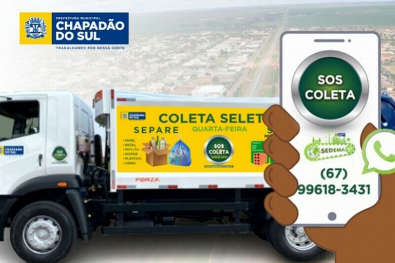 Imagem de compartilhamento para o artigo Chapadão do Sul realiza coleta de resíduos recicláveis toda quarta-feira da MS Todo dia